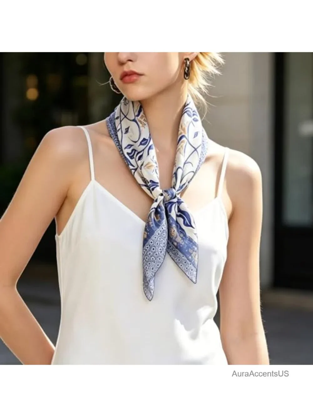 Faux Silk Square Scarf 27.5